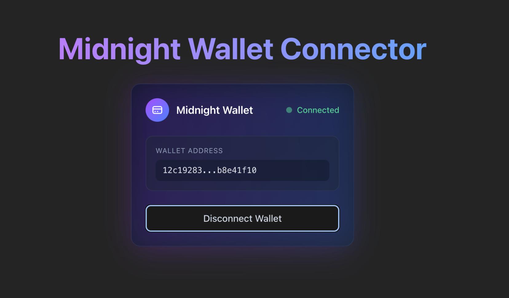 Connected Wallet